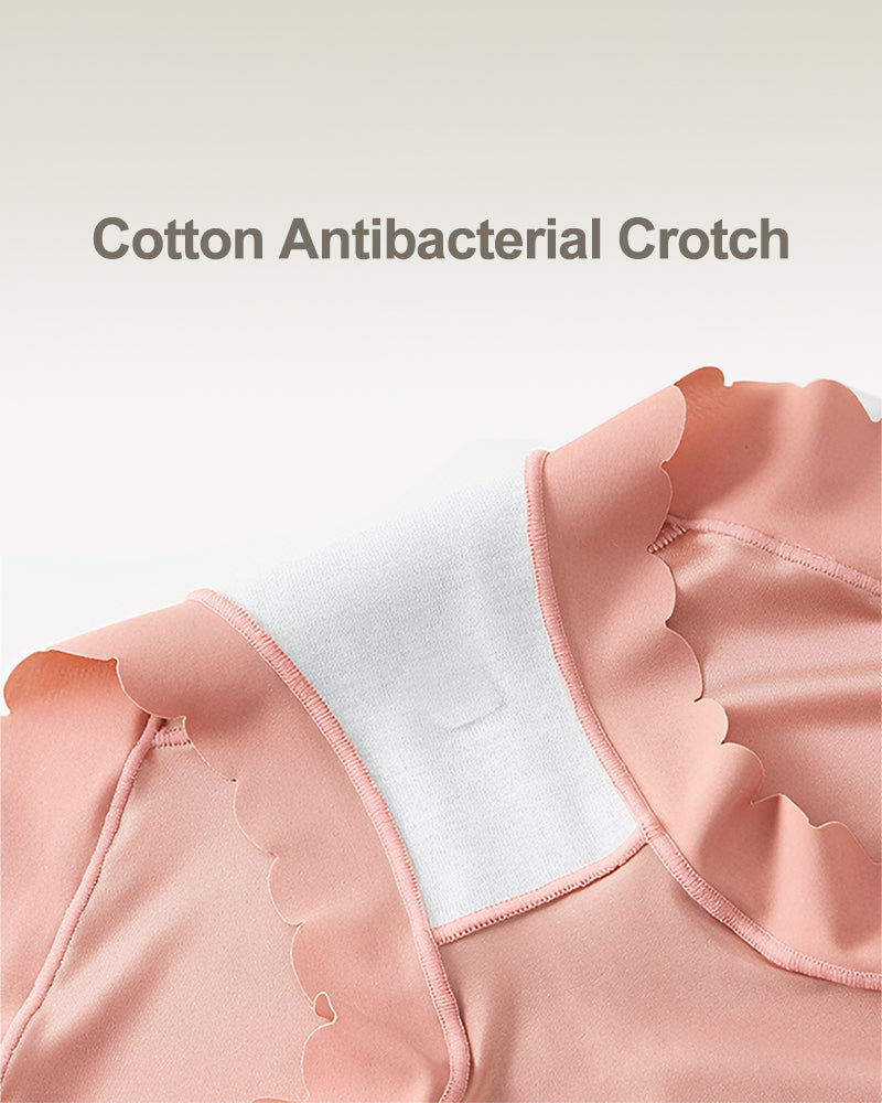 Silky High-Waist Smooth Briefs With Scalloped Edges (6 pack)