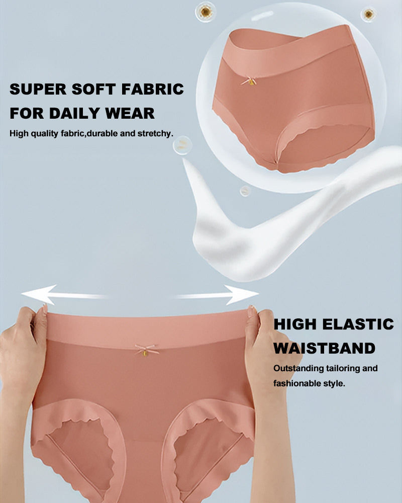 Silky High-Waist Smooth Briefs With Scalloped Edges (6 pack)