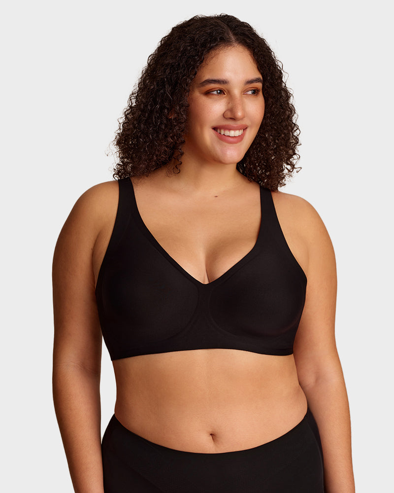 Seamless Deep V Push-Up Wireless Bra