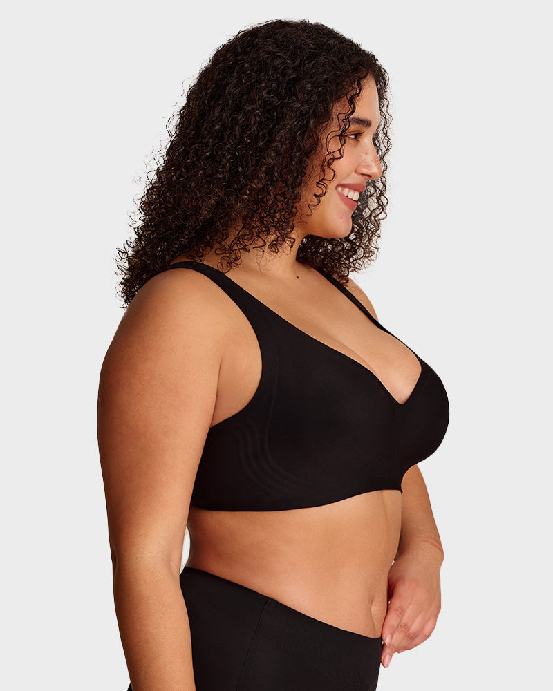 Seamless Deep V Push-Up Wireless Bra