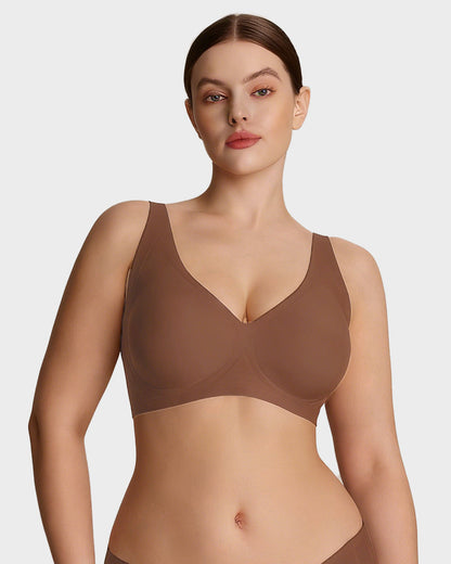 Seamless Deep V Push-Up Wireless Bra