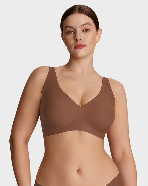 Seamless Deep V Push-Up Wireless Bra