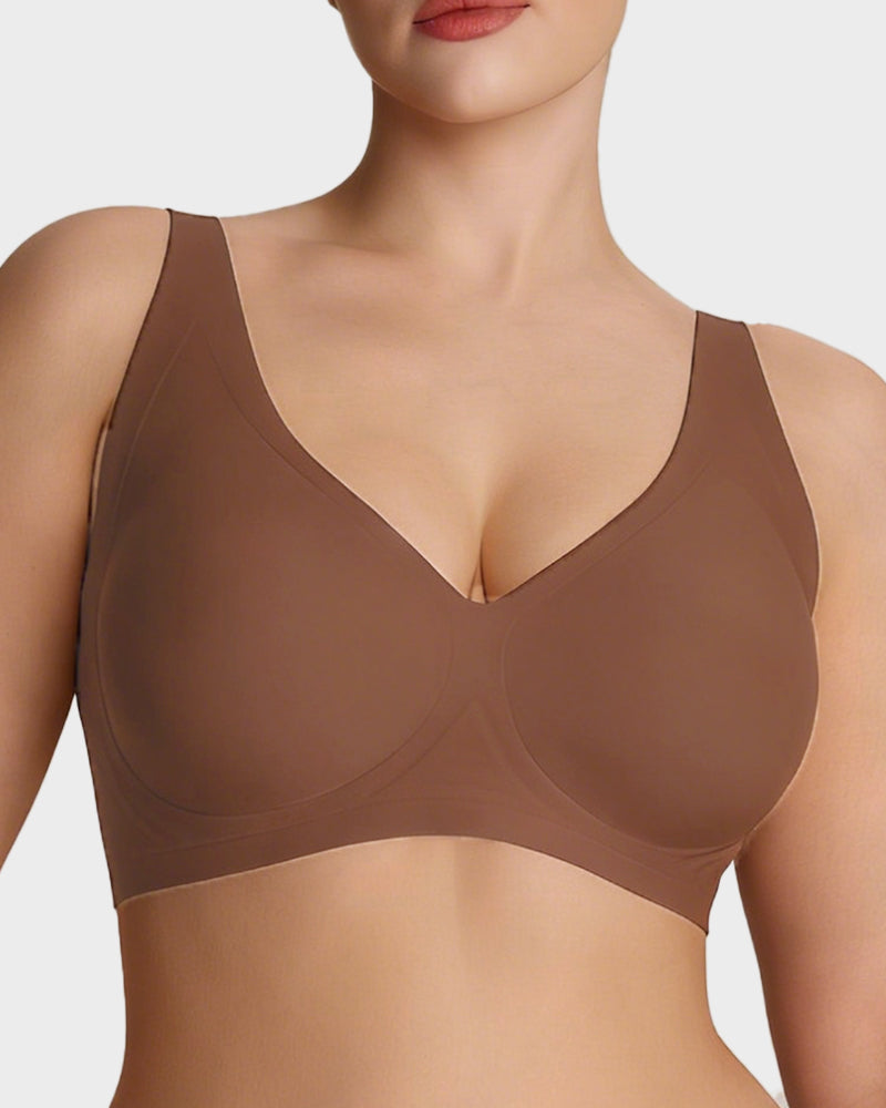 Seamless Deep V Push-Up Wireless Bra