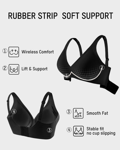 Seamless Deep V Push-Up Wireless Bra