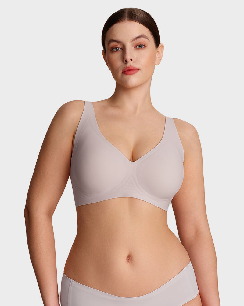 Seamless Deep V Push-Up Wireless Bra