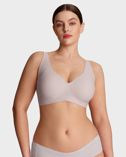 Seamless Deep V Push-Up Wireless Bra