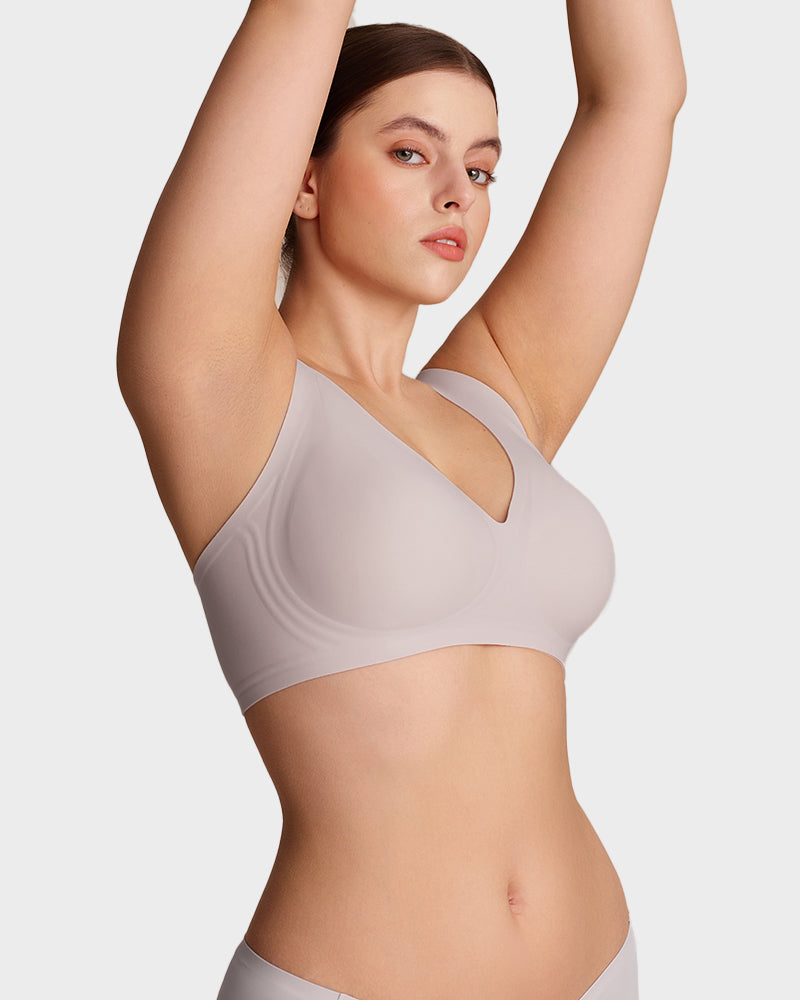 Seamless Deep V Push-Up Wireless Bra
