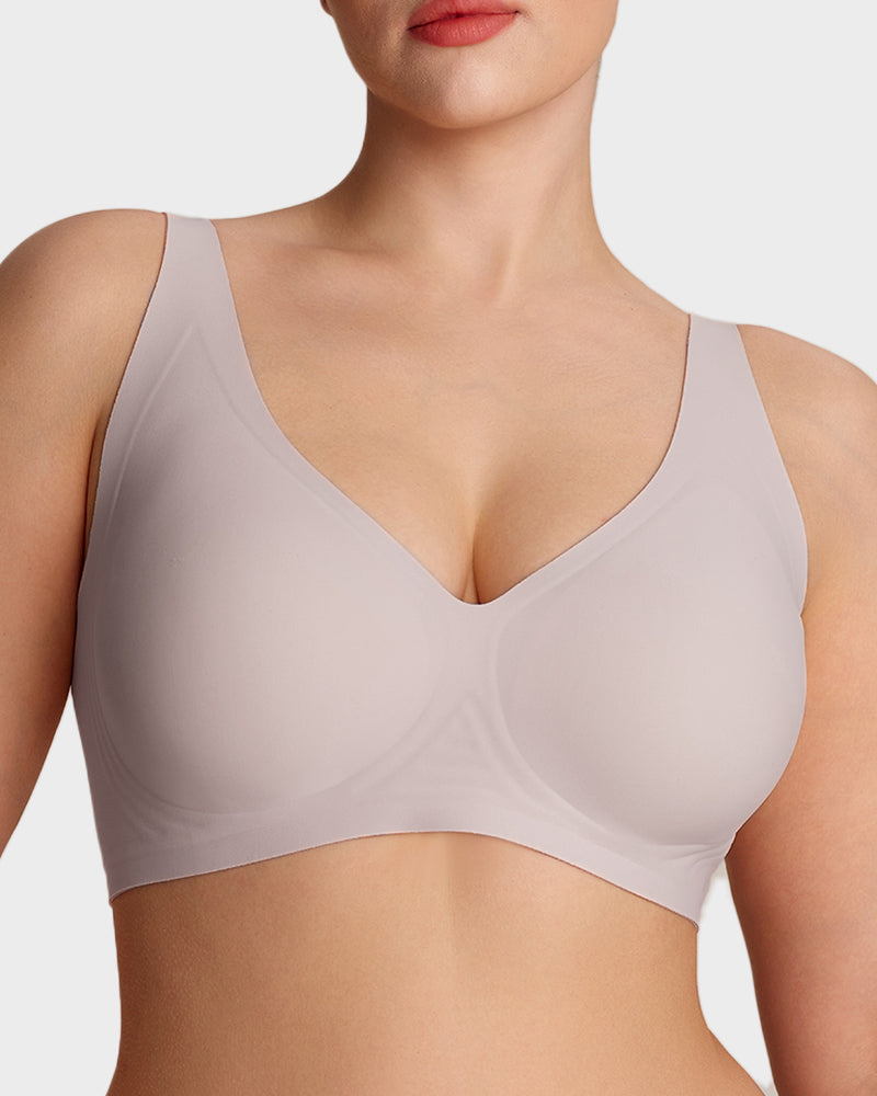 Seamless Deep V Push-Up Wireless Bra