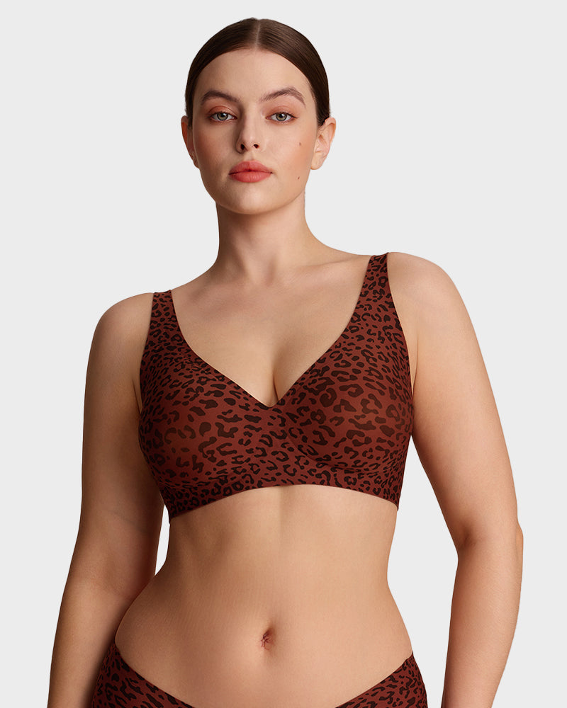 Seamless Deep V Push-Up Wireless Bra
