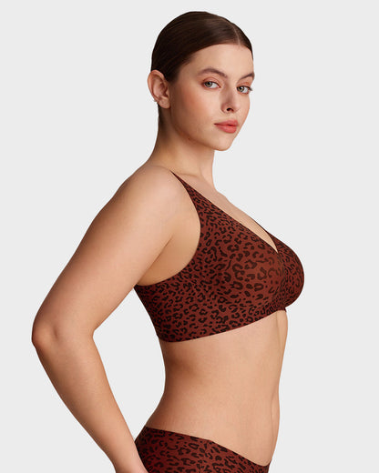 Seamless Deep V Push-Up Wireless Bra