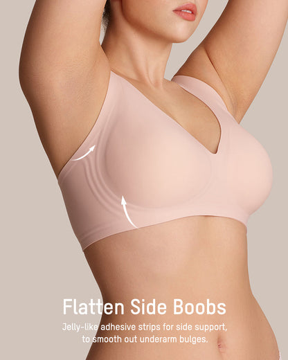 Seamless Deep V Push-Up Wireless Bra