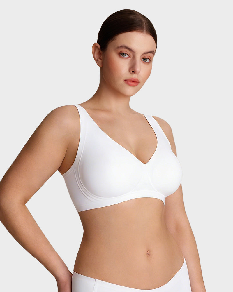 Seamless Deep V Push-Up Wireless Bra
