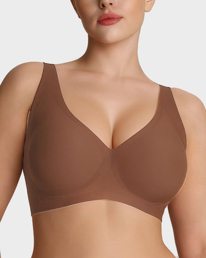 Seamless Deep V Push-Up Wireless Bra